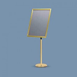 qatar A2 Adjustable Poster Stand Display Snap Frame Sign Advertisement Holder Floor (Color : Gold)
