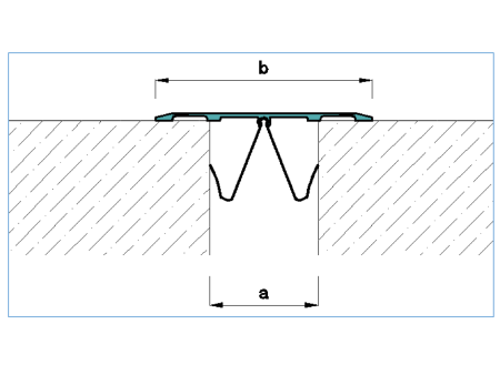 Qatar 60mm ALUMINIUM EXPANSION JOINT COVER WITH CLIPS WALL & CEILING