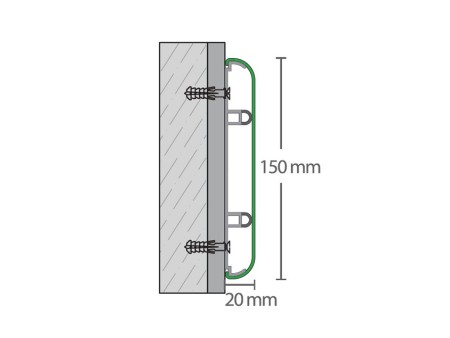 Qatar Aluminium retainer wall guard with plastic cover