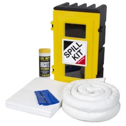 Qatar Oil & Fuel Spill Kit 50L in Wall Cabinet