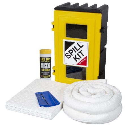 Qatar Oil & Fuel Spill Kit 50L in Wall Cabinet